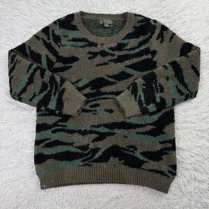 Barefoot Dreams Sweater Womens Medium Green CozyChic Seaside Crew Neck Pullover